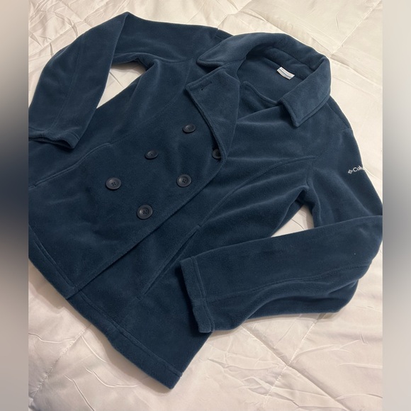 Columbia Fleece Double Breasted Pea Coat - Picture 2 of 6